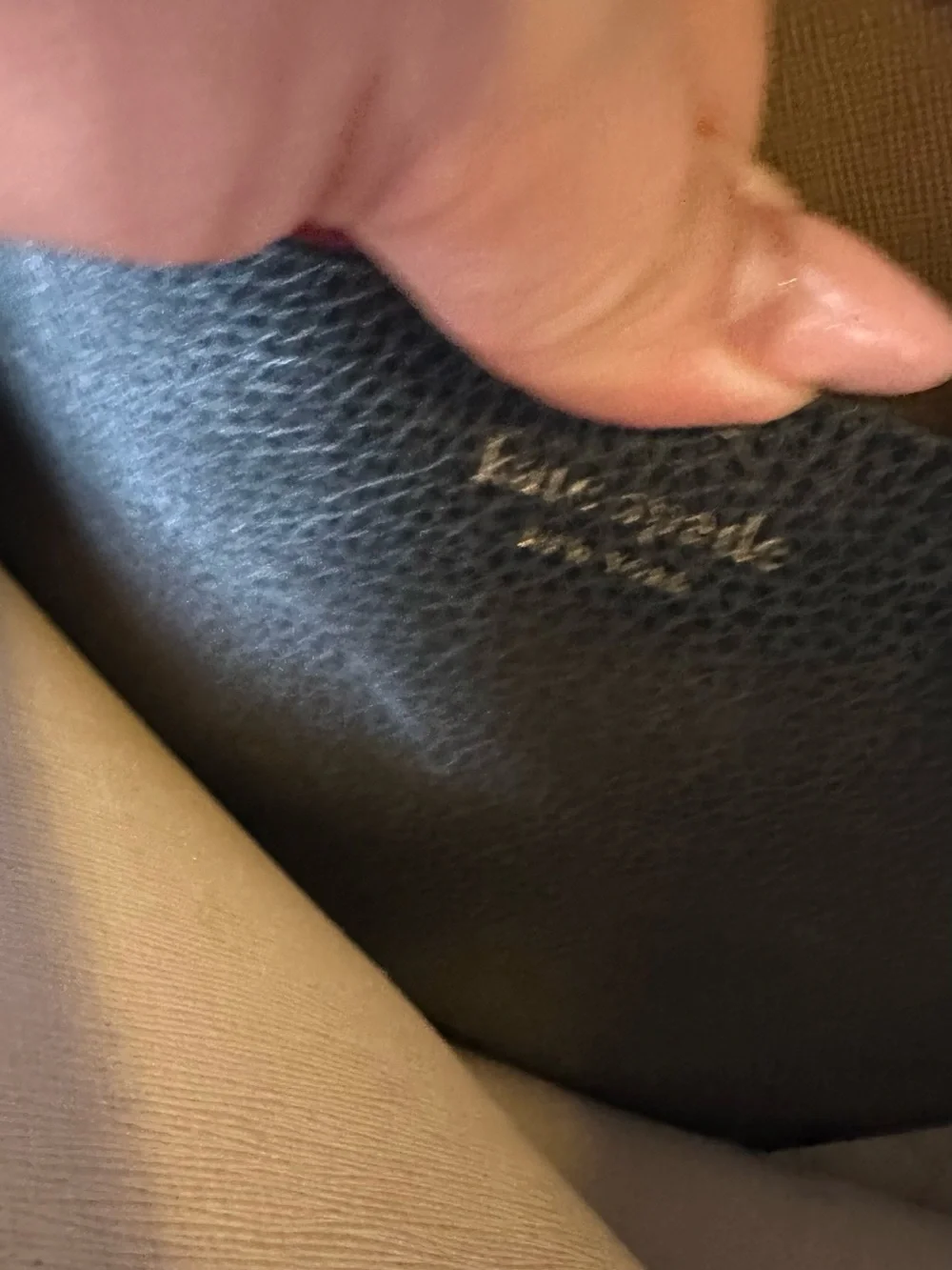 kate spade Black Pebbled Leather Tote